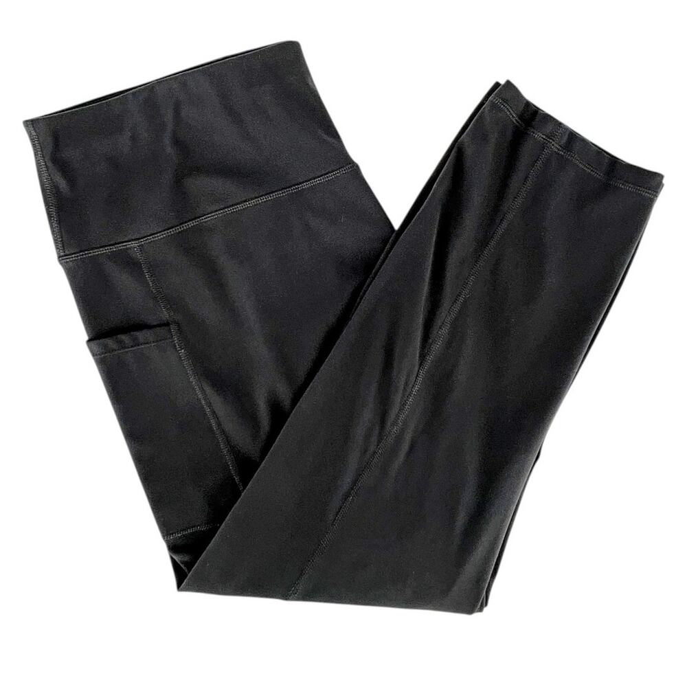 Pengbay Black Yoga Pants Exercise Leggings Pockets Plus Size
